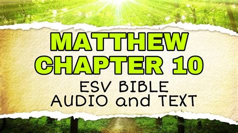 2 The names of the twelve apostles are these: first, Simon, who is called Peter, and Andrew his brother; James the son of Zebedee, and John his brother; 3 Philip and Bartholomew; Thomas and M. . Matthew 10 esv